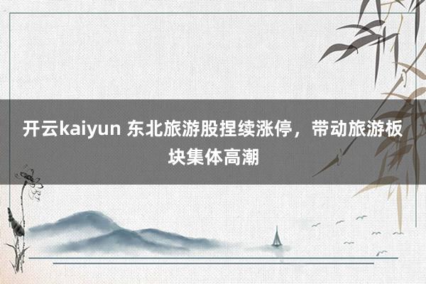 开云kaiyun 东北旅游股捏续涨停，带动旅游板块集体高潮