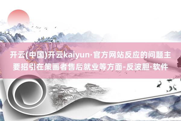 开云(中国)开云kaiyun·官方网站反应的问题主要招引在策画者售后就业等方面-反波胆·软件
