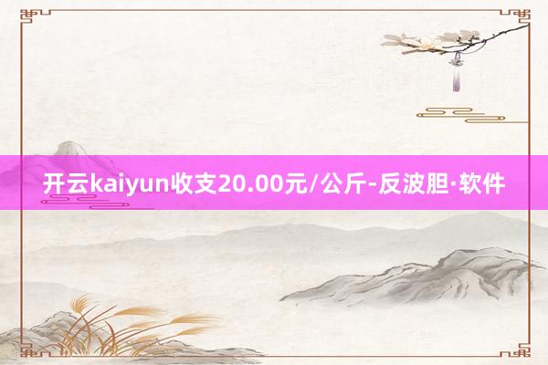开云kaiyun收支20.00元/公斤-反波胆·软件