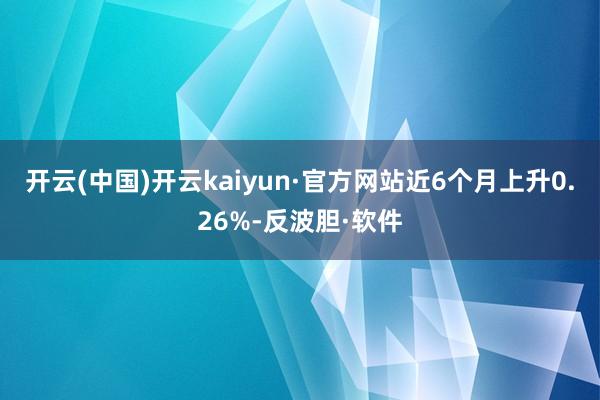 开云(中国)开云kaiyun·官方网站近6个月上升0.26%-反波胆·软件