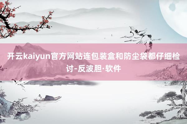 开云kaiyun官方网站连包装盒和防尘袋都仔细检讨-反波胆·软件