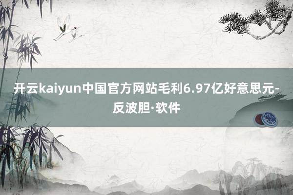 开云kaiyun中国官方网站毛利6.97亿好意思元-反波胆·软件