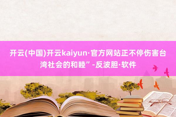 开云(中国)开云kaiyun·官方网站正不停伤害台湾社会的和睦”-反波胆·软件