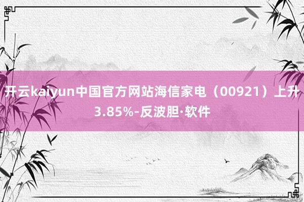 开云kaiyun中国官方网站海信家电（00921）上升3.85%-反波胆·软件