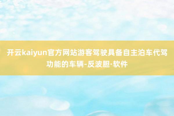 开云kaiyun官方网站游客驾驶具备自主泊车代驾功能的车辆-反波胆·软件