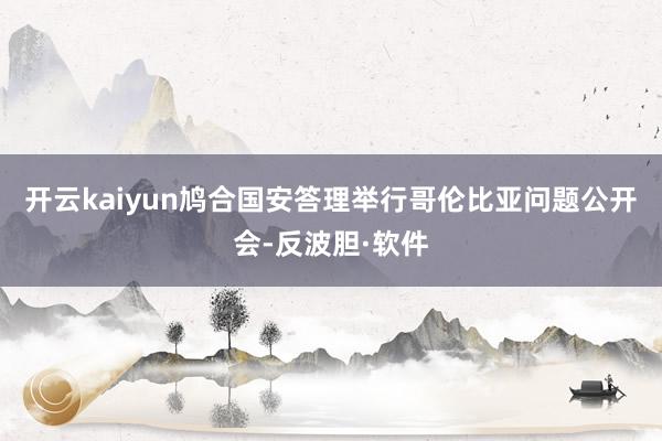 开云kaiyun鸠合国安答理举行哥伦比亚问题公开会-反波胆·软件