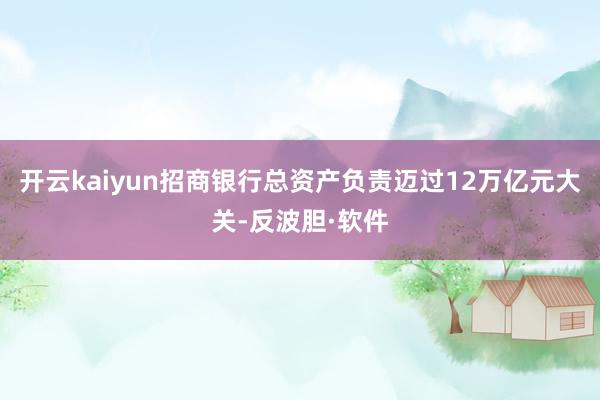 开云kaiyun招商银行总资产负责迈过12万亿元大关-反波胆·软件