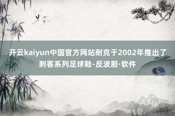 开云kaiyun中国官方网站耐克于2002年推出了刺客系列足球鞋-反波胆·软件