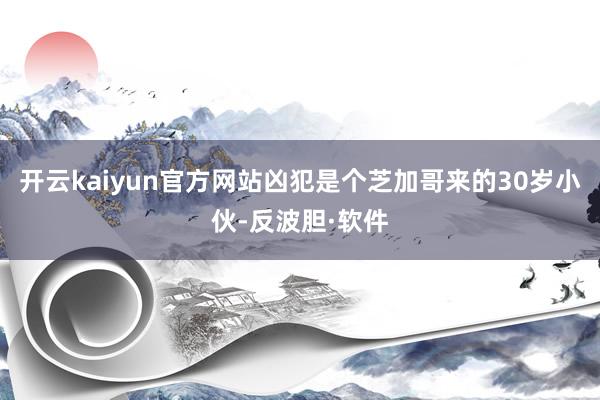 开云kaiyun官方网站凶犯是个芝加哥来的30岁小伙-反波胆·软件