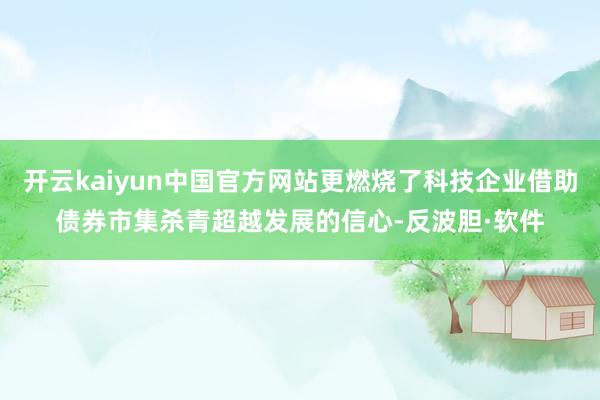 开云kaiyun中国官方网站更燃烧了科技企业借助债券市集杀青超越发展的信心-反波胆·软件