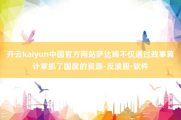 开云kaiyun中国官方网站萨达姆不仅通过政事算计掌抓了国度的资源-反波胆·软件