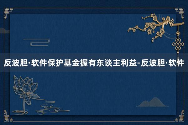 反波胆·软件保护基金握有东谈主利益-反波胆·软件
