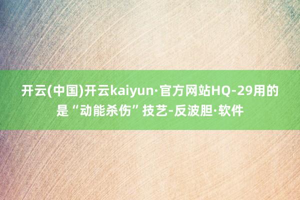 开云(中国)开云kaiyun·官方网站HQ-29用的是“动能杀伤”技艺-反波胆·软件