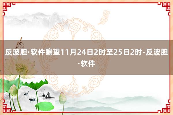 反波胆·软件瞻望11月24日2时至25日2时-反波胆·软件