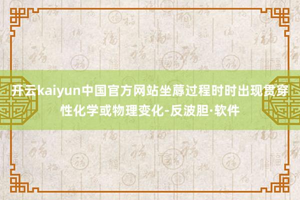 开云kaiyun中国官方网站坐蓐过程时时出现贯穿性化学或物理变化-反波胆·软件