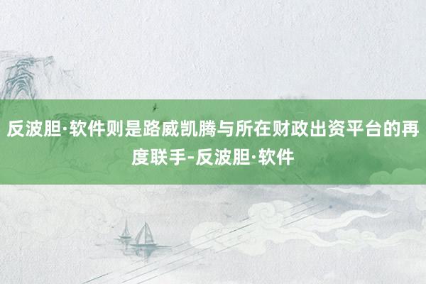 反波胆·软件则是路威凯腾与所在财政出资平台的再度联手-反波胆·软件
