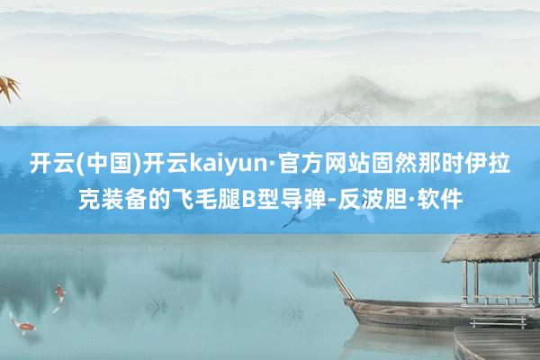 开云(中国)开云kaiyun·官方网站固然那时伊拉克装备的飞毛腿B型导弹-反波胆·软件