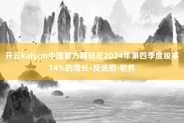 开云kaiyun中国官方网站在2024年第四季度竣事14%的增长-反波胆·软件