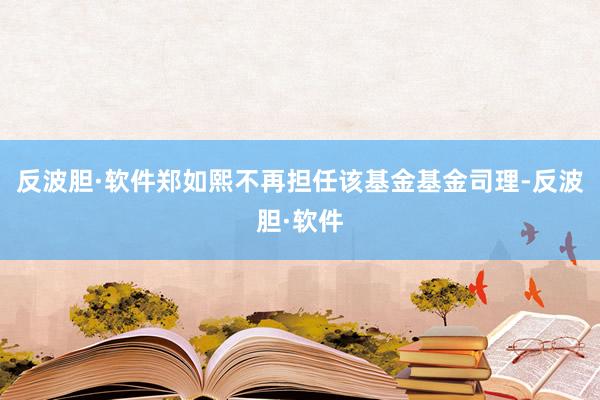 反波胆·软件郑如熙不再担任该基金基金司理-反波胆·软件