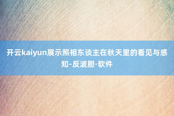 开云kaiyun展示照相东谈主在秋天里的看见与感知-反波胆·软件