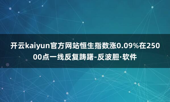 开云kaiyun官方网站恒生指数涨0.09%在25000点一线反复踌躇-反波胆·软件