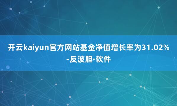 开云kaiyun官方网站基金净值增长率为31.02%-反波胆·软件