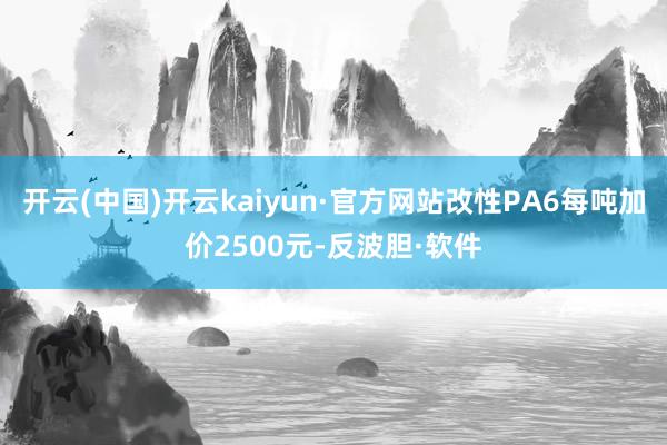 开云(中国)开云kaiyun·官方网站改性PA6每吨加价2500元-反波胆·软件